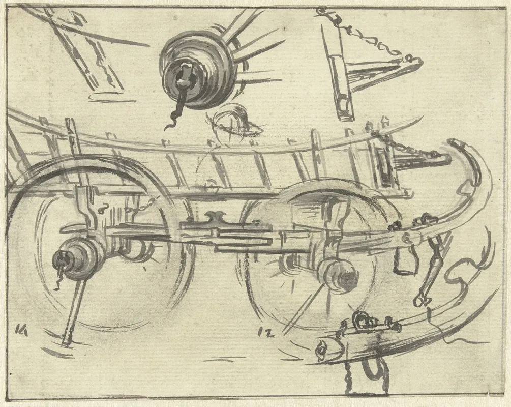 Onderdelen Van De Constructie Van Een Boerenwagen