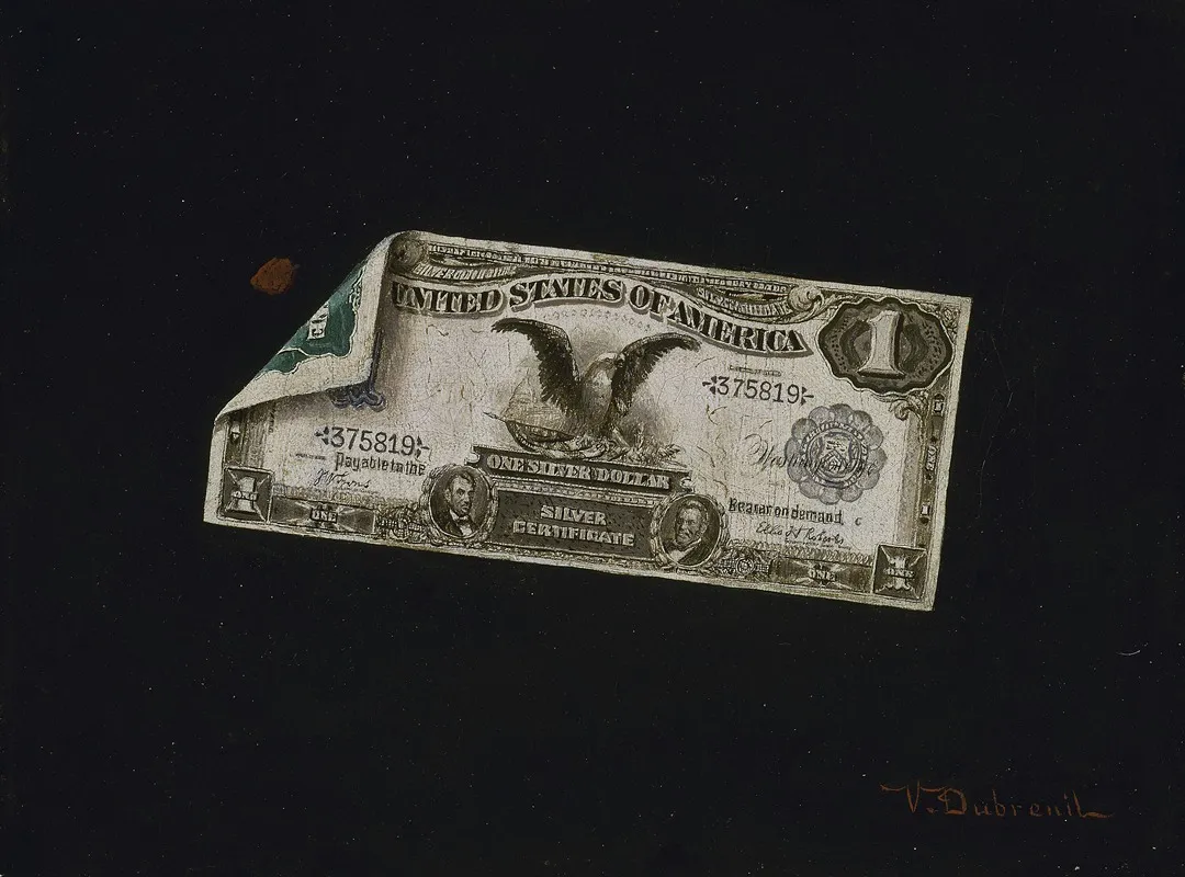 One Dollar Silver Certificate Wall Art by Victor Dubreuil - High-Resolution Digital Print