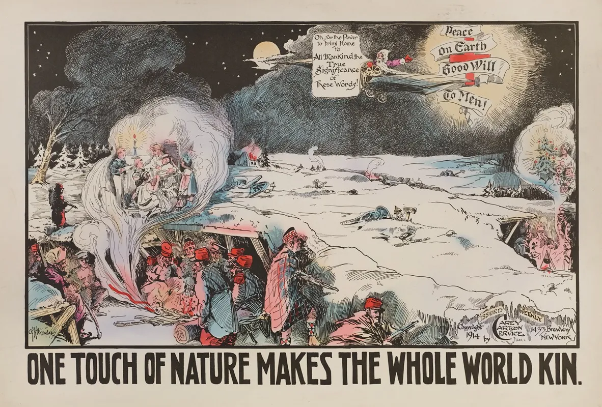 One Touch Of Nature Makes The Whole World Kin Wall Art by Carey Cartoon Service - High-Resolution Digital Print
