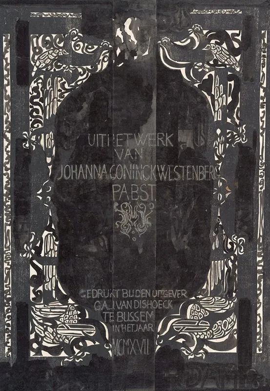 Ontwerp Voor Boekband Van Uit Het Werk Van Johanna Coninckwestenberg Pabst Bussum 1917