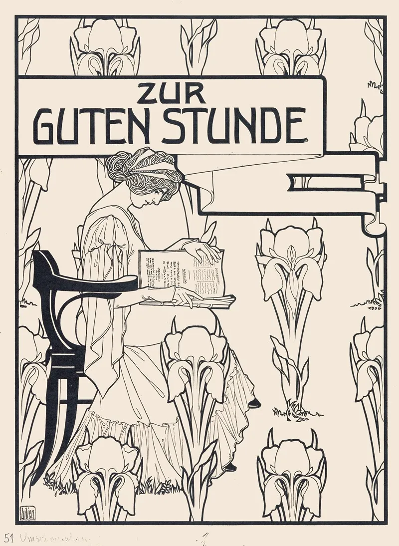 Ontwerp Voor De Omslag Van Het Tijdschrift Zur Guten Stunde Wall Art by Ephraim Moses Lilien - High-Resolution Digital Print