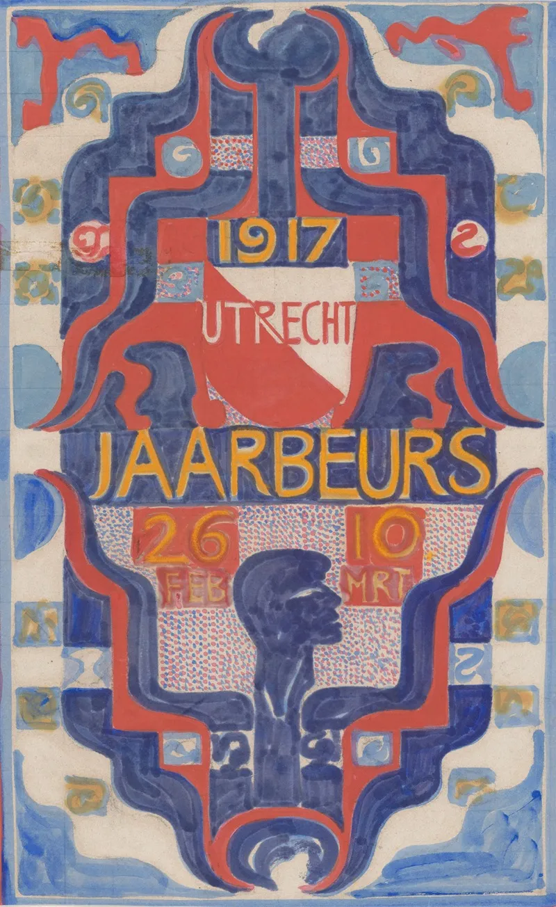 Ontwerp Voor Een Affiche Voor De Jaarbeurs Te Utrecht In 1917
