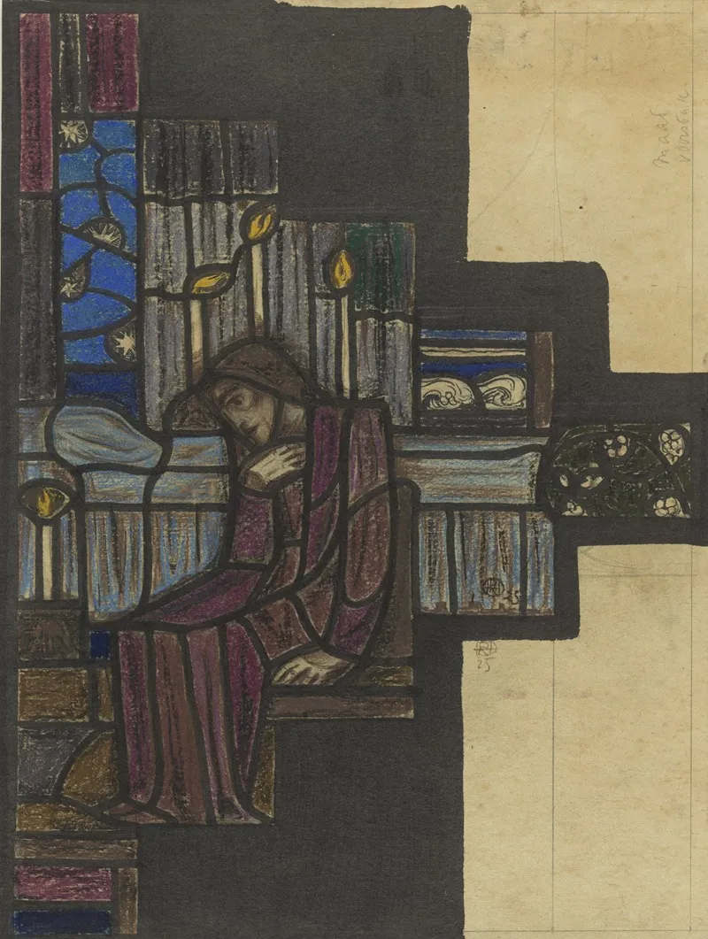 Ontwerp Voor Raam In Het Nederlands Paviljoen Op De Tentoonstelling Arts Decoratifs Te Parijs 1925 5 Wall Art by Richard Nicolaüs Roland Holst - High-Resolution Digital Print