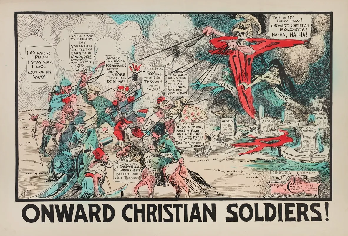 Onward Christian Soldiers Wall Art by Carey Cartoon Service - High-Resolution Digital Print