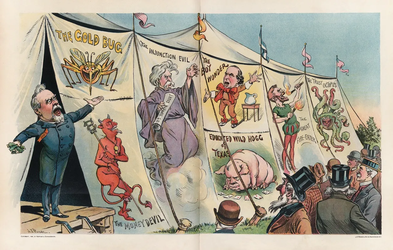 Opening Of The Democratic Dime Museum For 1900