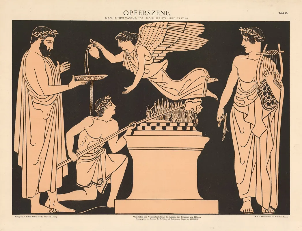 Opferszene Wall Art by A. Pichlers Witwe &amp; Sohn - High-Resolution Digital Print