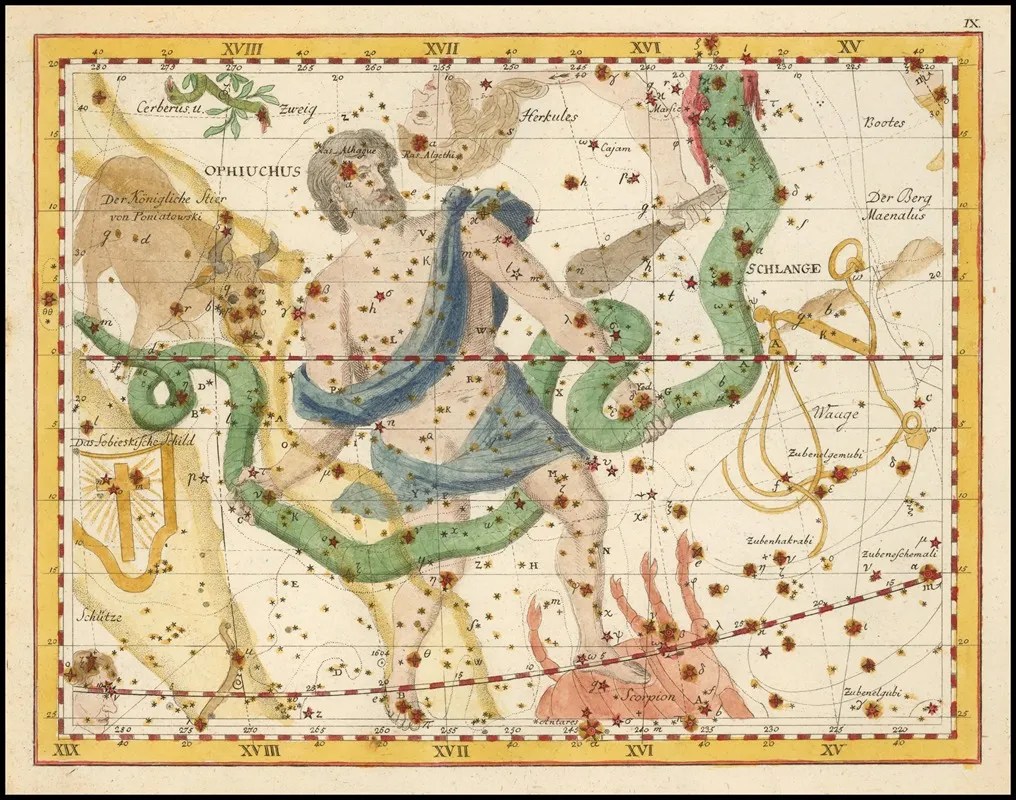 Ophiuchus And Serpent Wall Art by Johann Elert Bode - High-Resolution Digital Print