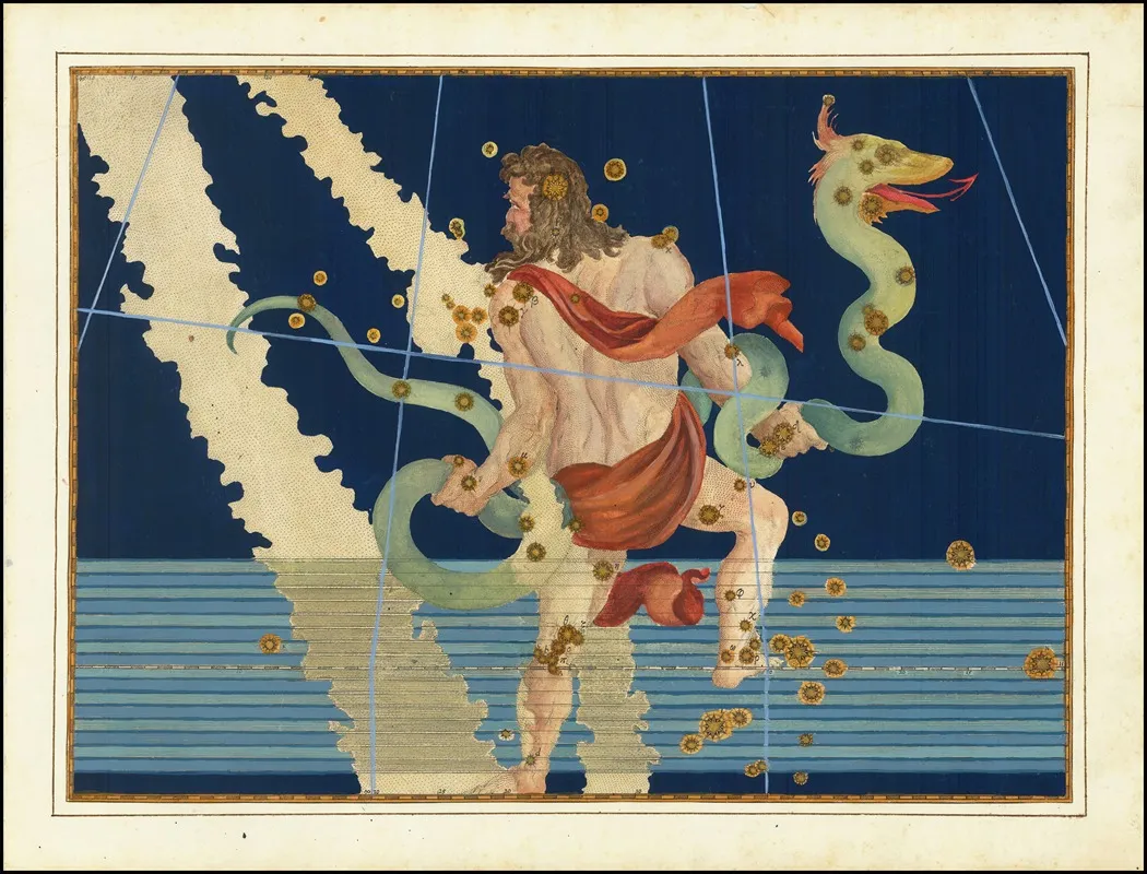 Ophiuchus And Serpentarius Wall Art by Johann Bayer - High-Resolution Digital Print