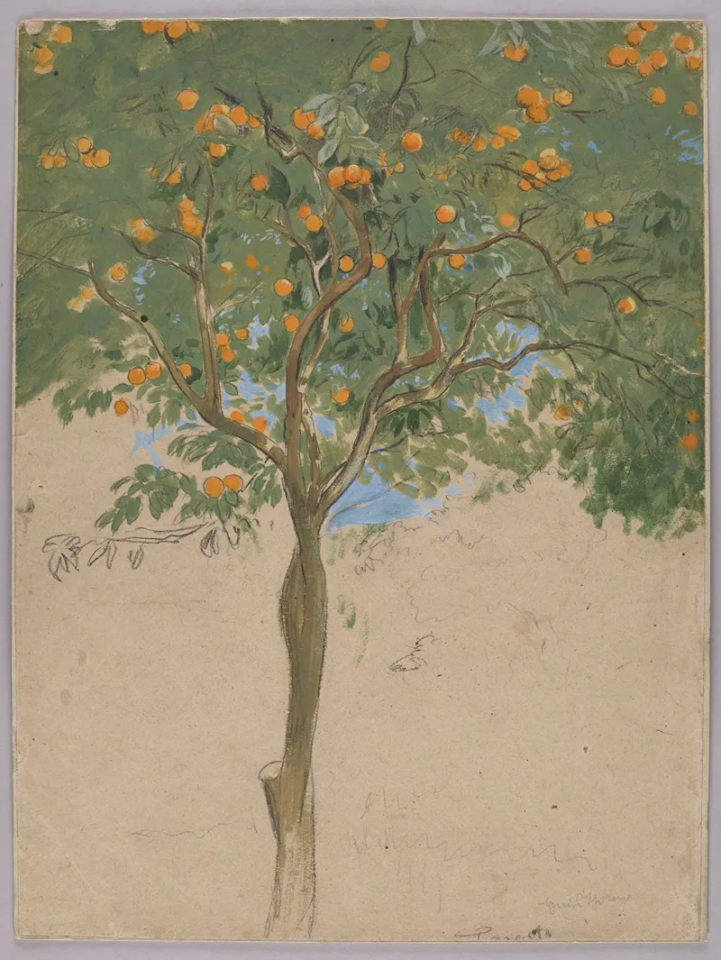 Orange Tree Wall Art by Hans Thoma - High-Resolution Digital Print