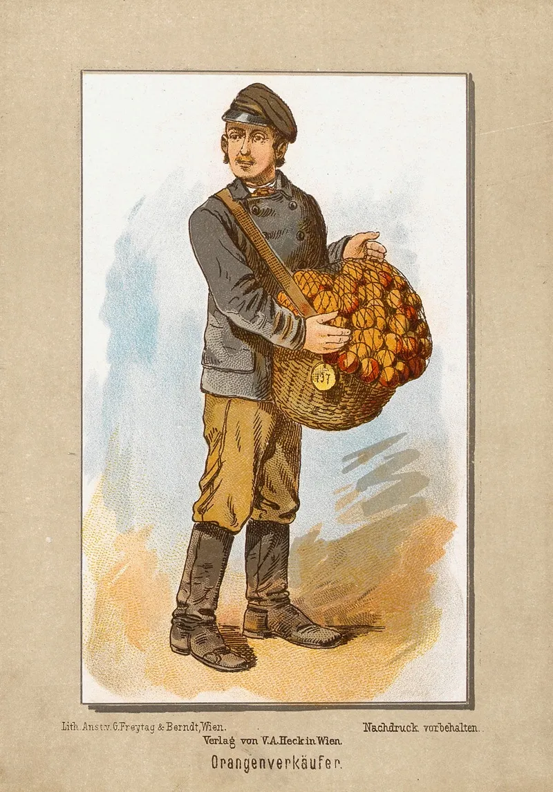 Orangenverkaufer Wall Art by Ladislaus Eugen Petrovits - High-Resolution Digital Print