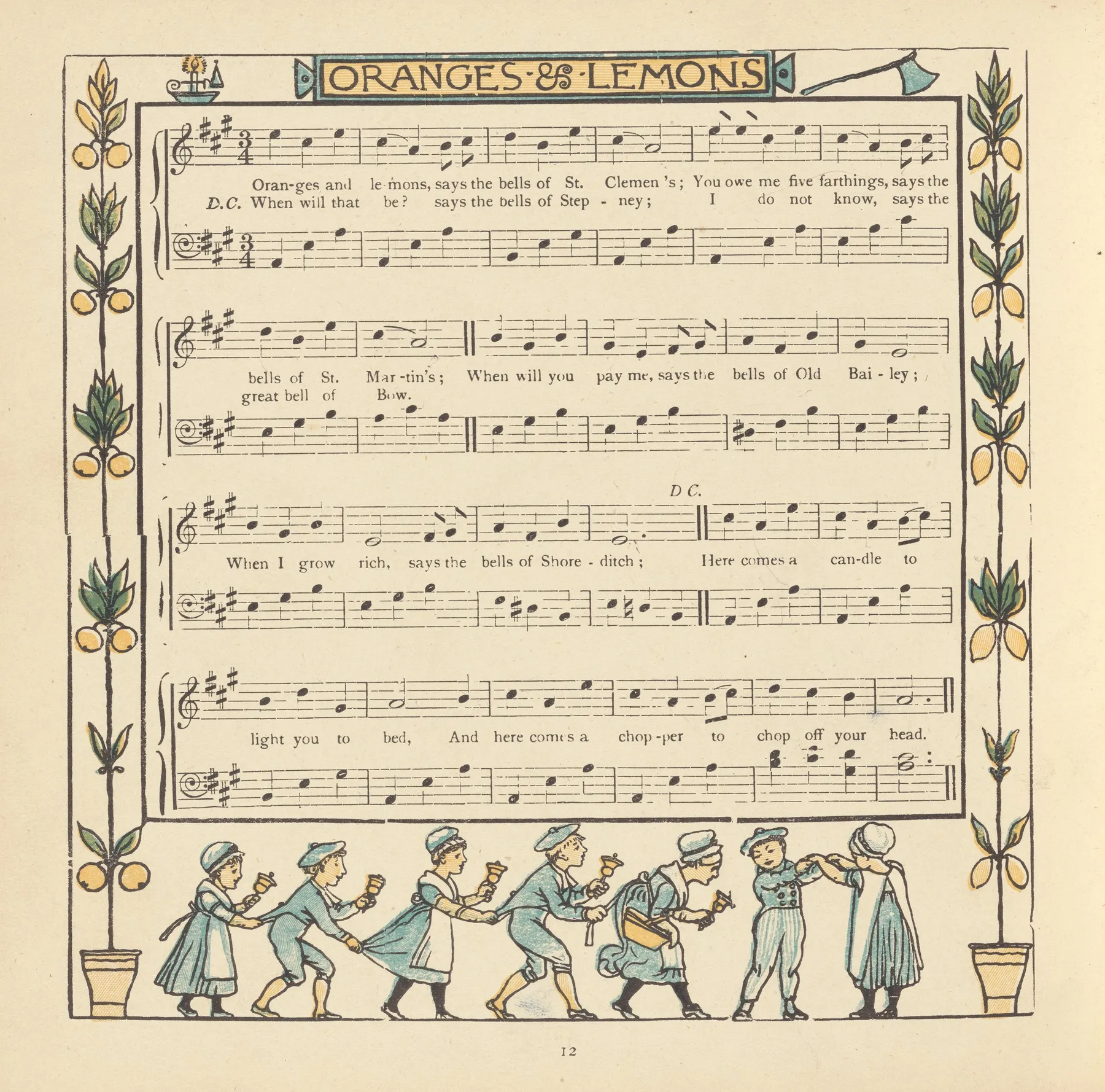 Oranges And Lemons 3 Wall Art by Walter Crane - High-Resolution Digital Print