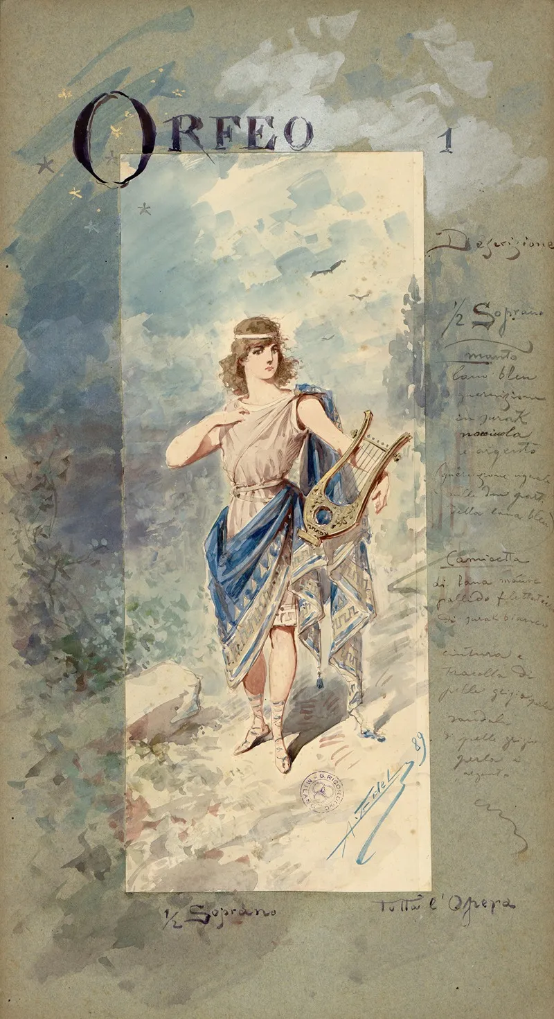 Orfeo Mezzosoprano Wall Art by Alfredo Edel Colorno - High-Resolution Digital Print