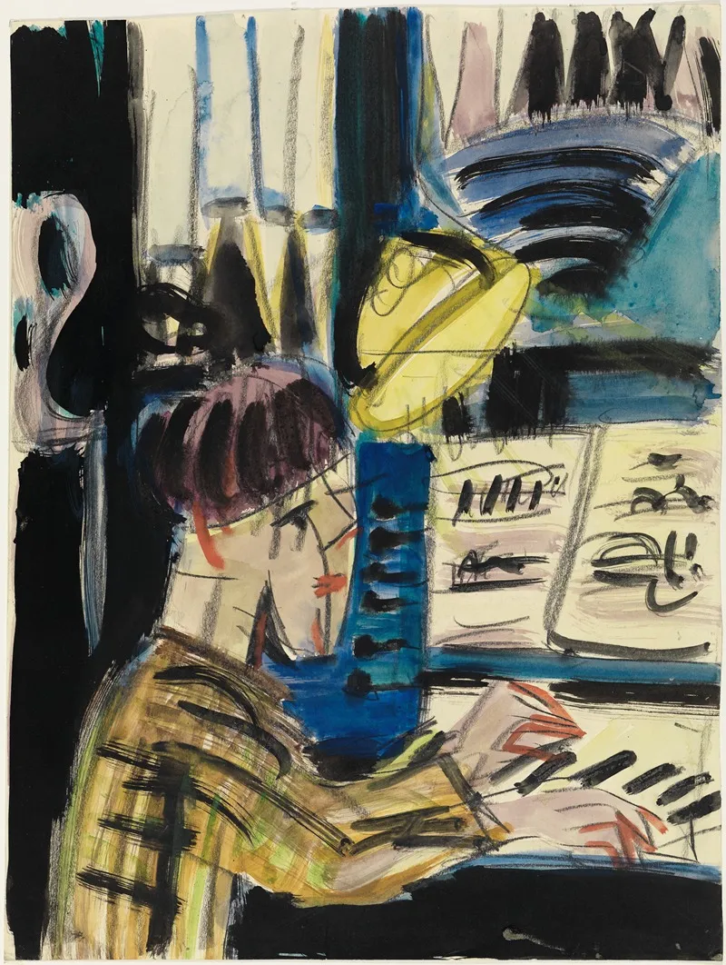 Orgelspieler Wall Art by Ernst Ludwig Kirchner - High-Resolution Digital Print