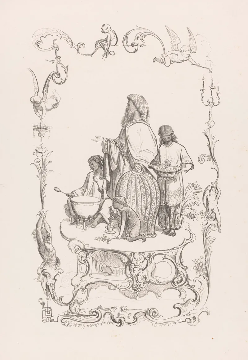 Oriental Coffee Seller Wall Art by Wilhelmus Petrus van Geldorp - High-Resolution Digital Print