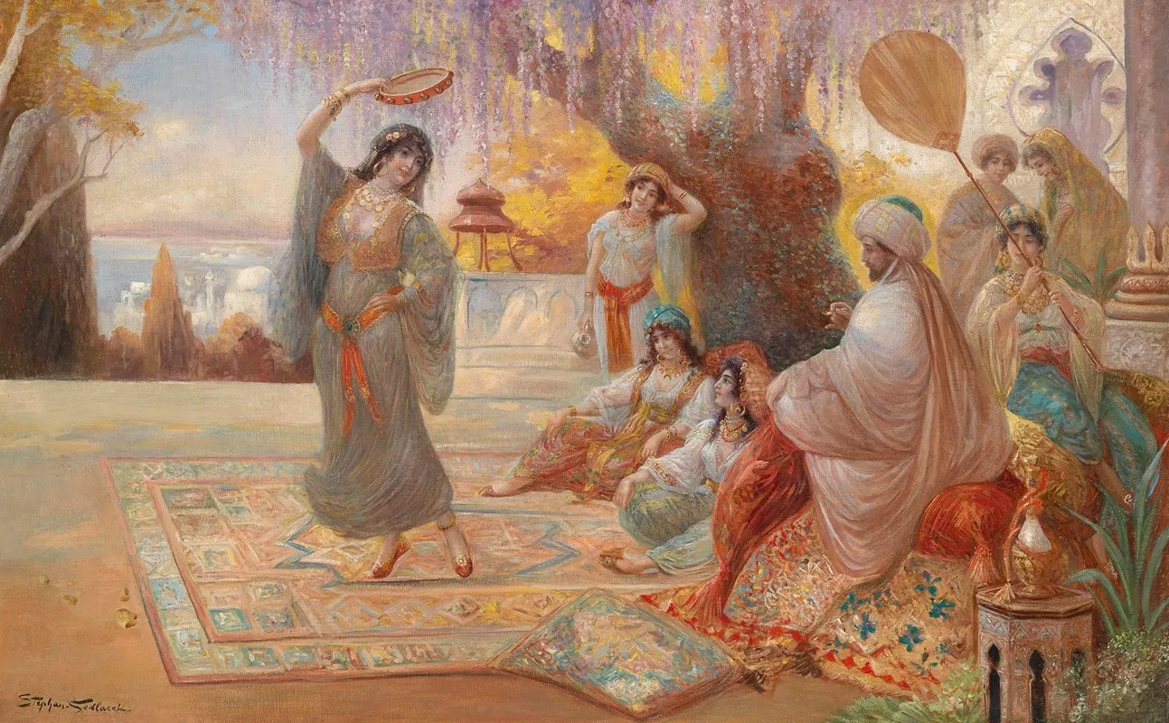 Orientalische Haremsszene Wall Art by Stephan Sedlacek - High-Resolution Digital Print