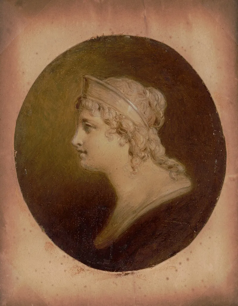 Original Study In Oil Of Head Of Columbia Designed For U S Coins