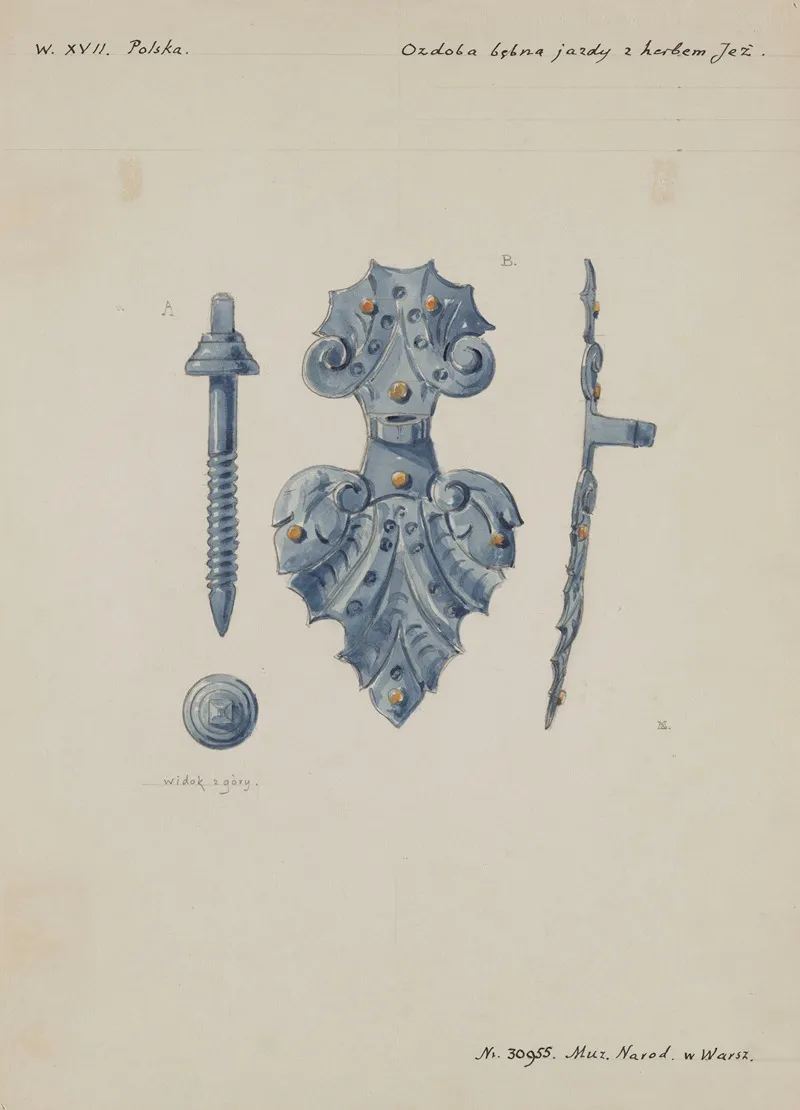 Ornament Of The Cavalry Kettle Drum With The Jez Coat Of Arms