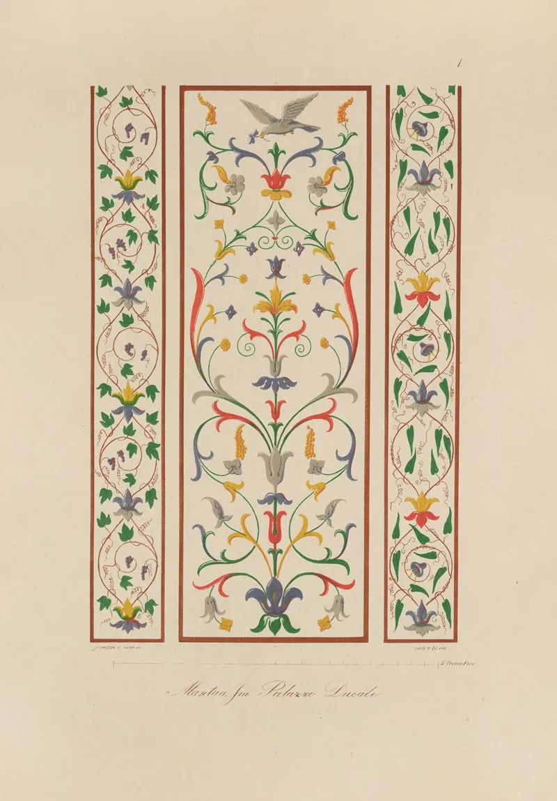 Ornamente Aller Klassischen Kunst Epochen Nach Den Originalien In Ihren Eigenthu%cc%88mlichen Farben Pl 001 Wall Art by Wilhelm Zahn - High-Resolution Digital Print