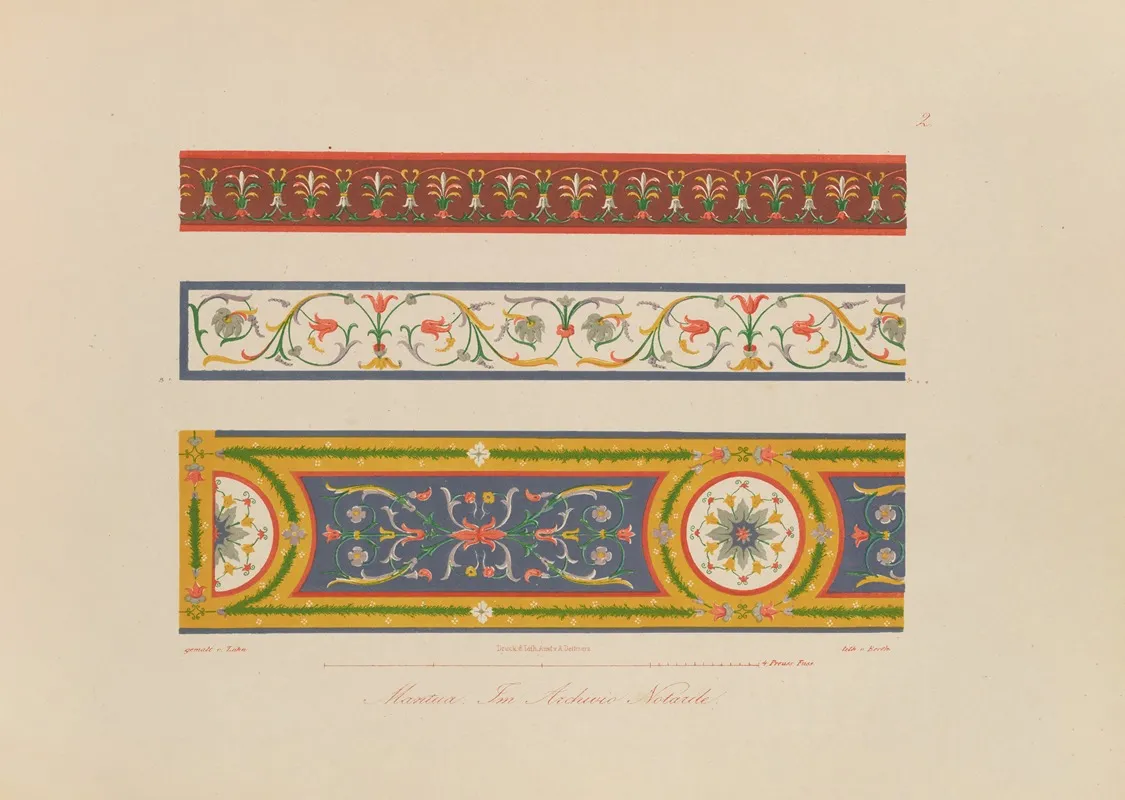 Ornamente Aller Klassischen Kunst Epochen Nach Den Originalien In Ihren Eigenthu%cc%88mlichen Farben Pl 002 Wall Art by Wilhelm Zahn - High-Resolution Digital Print