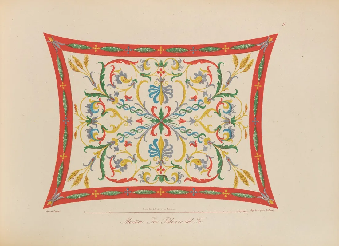 Ornamente Aller Klassischen Kunst Epochen Nach Den Originalien In Ihren Eigenthu%cc%88mlichen Farben Pl 006 Wall Art by Wilhelm Zahn - High-Resolution Digital Print