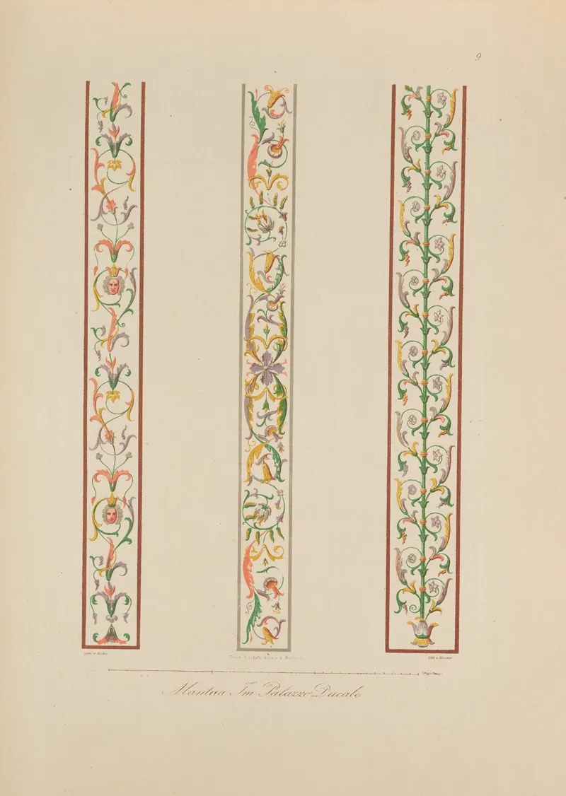 Ornamente Aller Klassischen Kunst Epochen Nach Den Originalien In Ihren Eigenthu%cc%88mlichen Farben Pl 009 Wall Art by Wilhelm Zahn - High-Resolution Digital Print