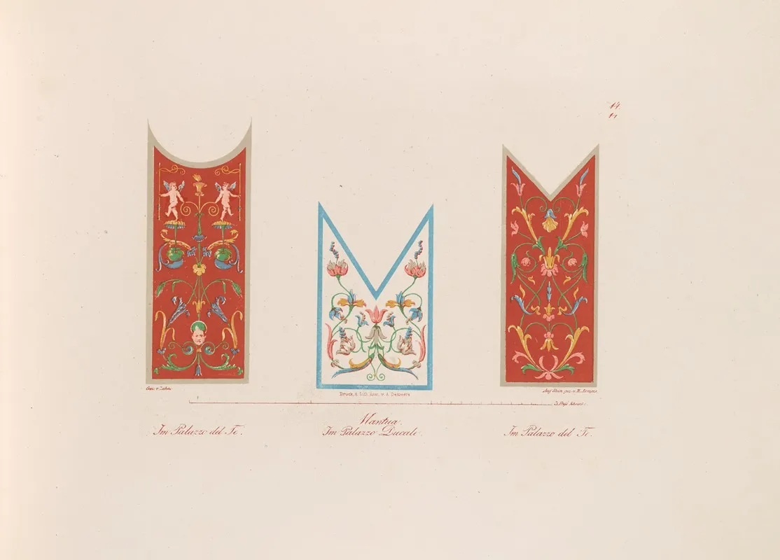 Ornamente Aller Klassischen Kunst Epochen Nach Den Originalien In Ihren Eigenthu%cc%88mlichen Farben Pl 014 Wall Art by Wilhelm Zahn - High-Resolution Digital Print