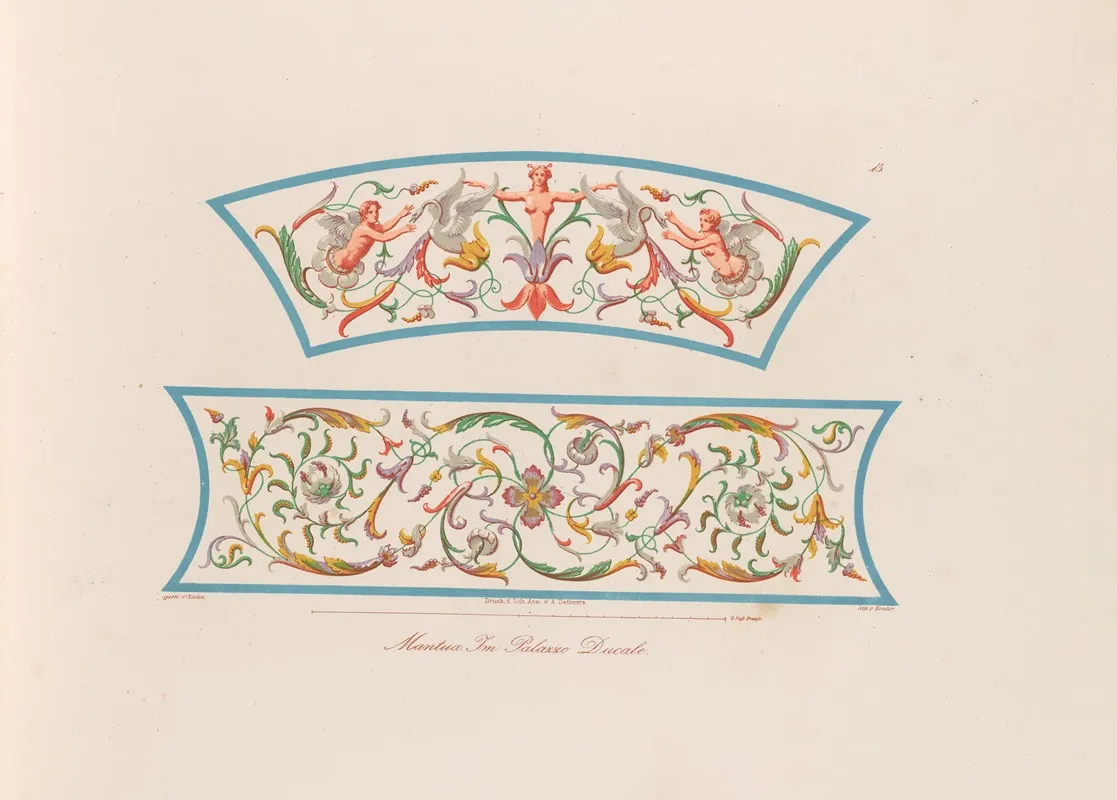 Ornamente Aller Klassischen Kunst Epochen Nach Den Originalien In Ihren Eigenthu%cc%88mlichen Farben Pl 015 Wall Art by Wilhelm Zahn - High-Resolution Digital Print