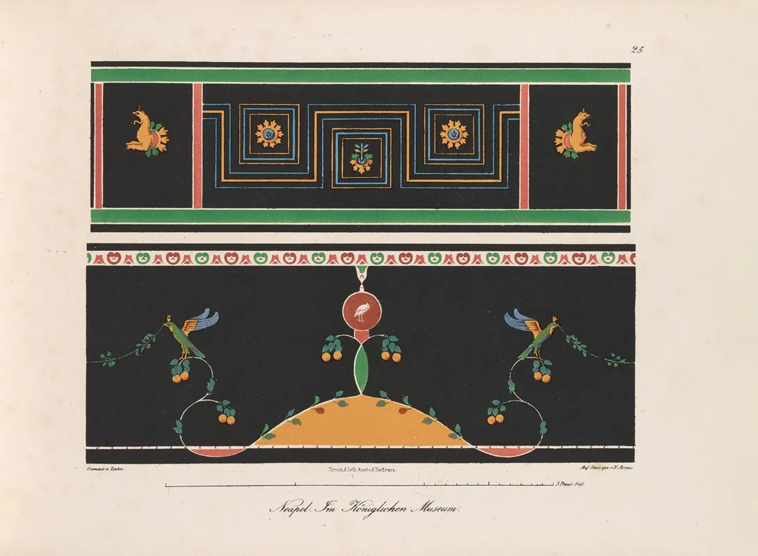 Ornamente Aller Klassischen Kunst Epochen Nach Den Originalien In Ihren Eigenthu%cc%88mlichen Farben Pl 025 Wall Art by Wilhelm Zahn - High-Resolution Digital Print