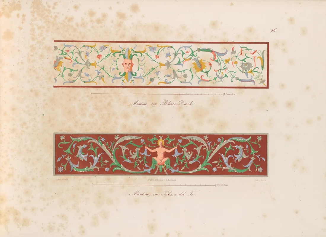 Ornamente Aller Klassischen Kunst Epochen Nach Den Originalien In Ihren Eigenthu%cc%88mlichen Farben Pl 026 Wall Art by Wilhelm Zahn - High-Resolution Digital Print