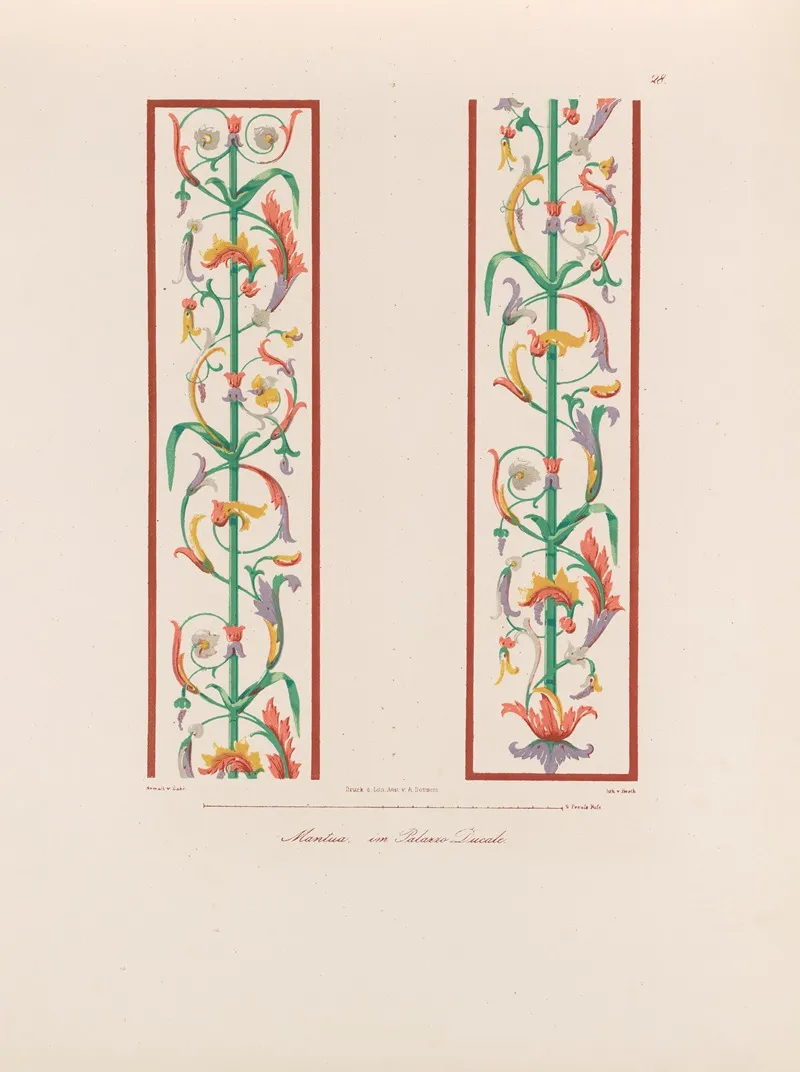 Ornamente Aller Klassischen Kunst Epochen Nach Den Originalien In Ihren Eigenthu%cc%88mlichen Farben Pl 028 Wall Art by Wilhelm Zahn - High-Resolution Digital Print