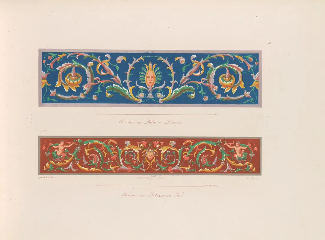 Ornamente Aller Klassischen Kunst Epochen Nach Den Originalien In Ihren Eigenthu%cc%88mlichen Farben Pl 030 Wall Art by Wilhelm Zahn - High-Resolution Digital Print