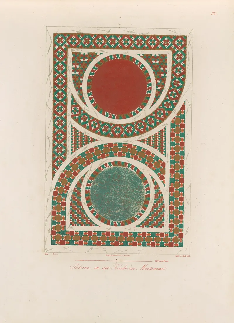 Ornamente Aller Klassischen Kunst Epochen Nach Den Originalien In Ihren Eigenthu%cc%88mlichen Farben Pl 032 Wall Art by Wilhelm Zahn - High-Resolution Digital Print