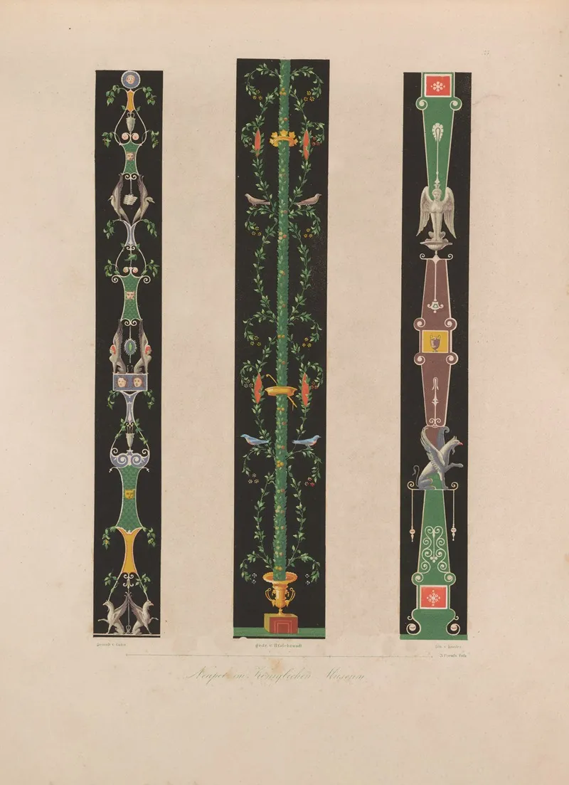 Ornamente Aller Klassischen Kunst Epochen Nach Den Originalien In Ihren Eigenthu%cc%88mlichen Farben Pl 033 Wall Art by Wilhelm Zahn - High-Resolution Digital Print