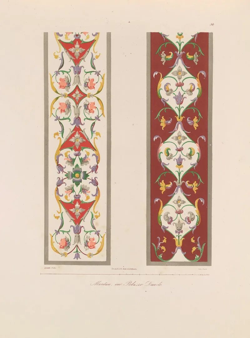 Ornamente Aller Klassischen Kunst Epochen Nach Den Originalien In Ihren Eigenthu%cc%88mlichen Farben Pl 034 Wall Art by Wilhelm Zahn - High-Resolution Digital Print