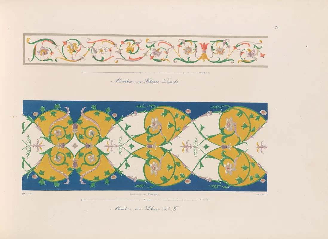 Ornamente Aller Klassischen Kunst Epochen Nach Den Originalien In Ihren Eigenthu%cc%88mlichen Farben Pl 035 Wall Art by Wilhelm Zahn - High-Resolution Digital Print
