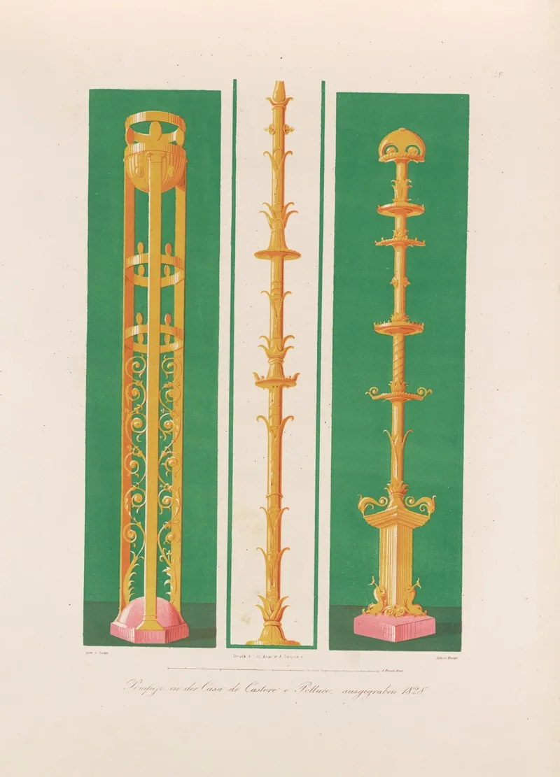 Ornamente Aller Klassischen Kunst Epochen Nach Den Originalien In Ihren Eigenthu%cc%88mlichen Farben Pl 038 Wall Art by Wilhelm Zahn - High-Resolution Digital Print
