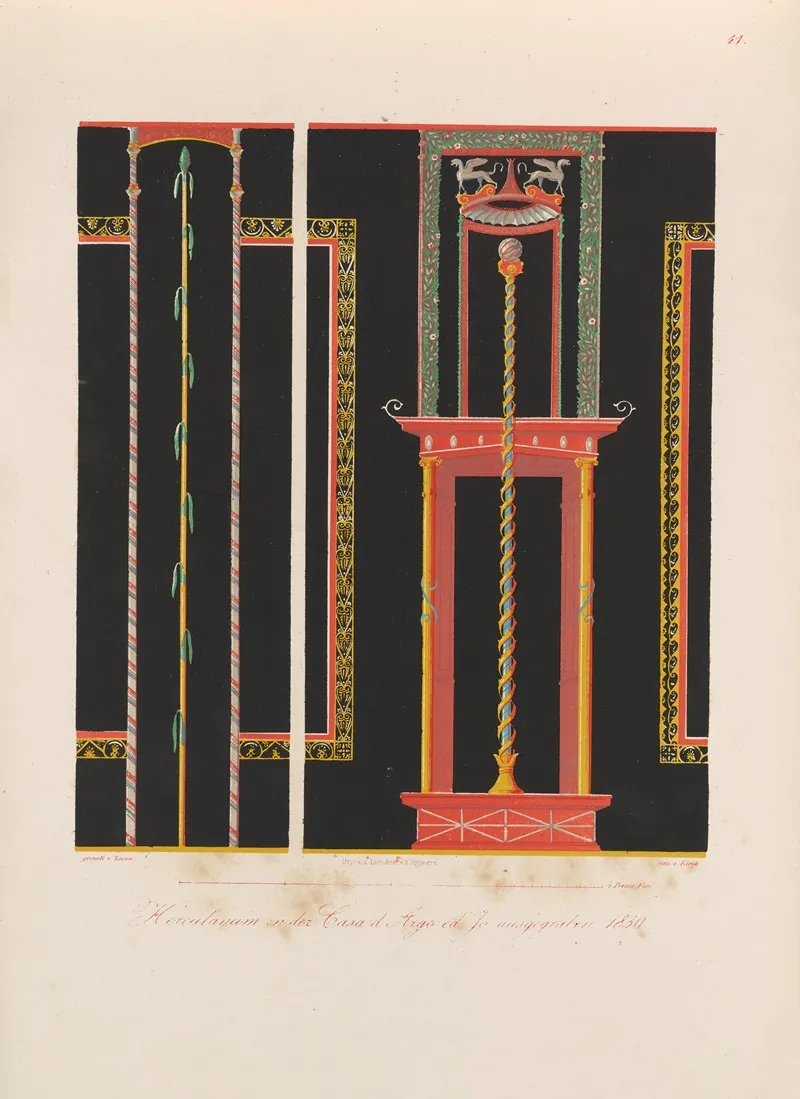Ornamente Aller Klassischen Kunst Epochen Nach Den Originalien In Ihren Eigenthu%cc%88mlichen Farben Pl 041 Wall Art by Wilhelm Zahn - High-Resolution Digital Print
