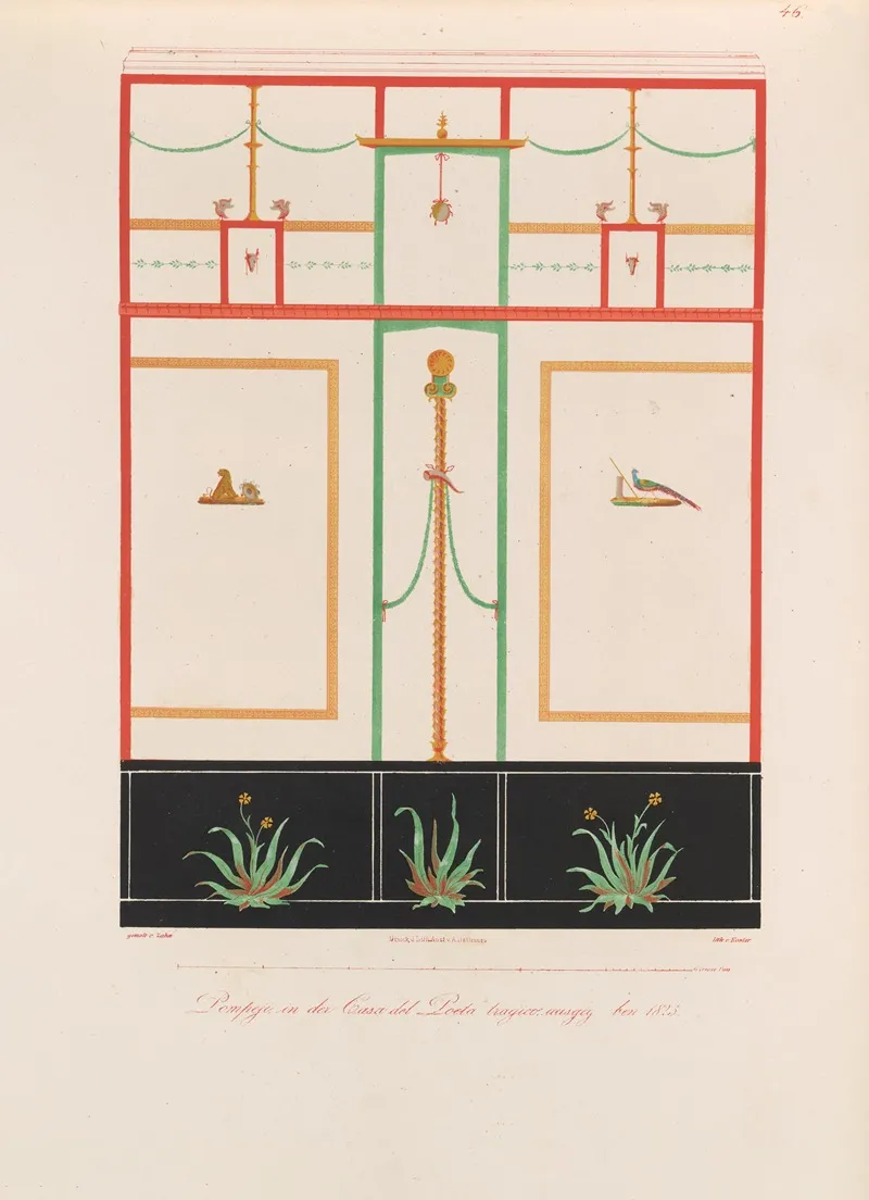 Ornamente Aller Klassischen Kunst Epochen Nach Den Originalien In Ihren Eigenthu%cc%88mlichen Farben Pl 046 Wall Art by Wilhelm Zahn - High-Resolution Digital Print