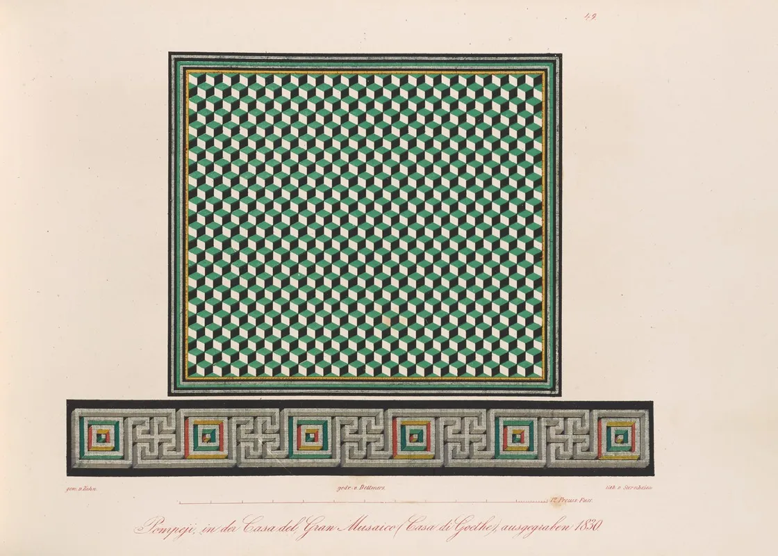 Ornamente Aller Klassischen Kunst Epochen Nach Den Originalien In Ihren Eigenthu%cc%88mlichen Farben Pl 049 Wall Art by Wilhelm Zahn - High-Resolution Digital Print