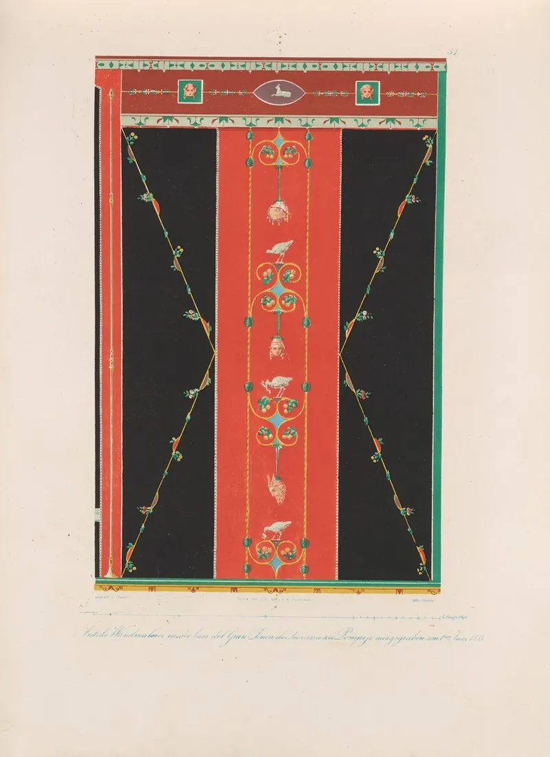 Ornamente Aller Klassischen Kunst Epochen Nach Den Originalien In Ihren Eigenthu%cc%88mlichen Farben Pl 051 Wall Art by Wilhelm Zahn - High-Resolution Digital Print