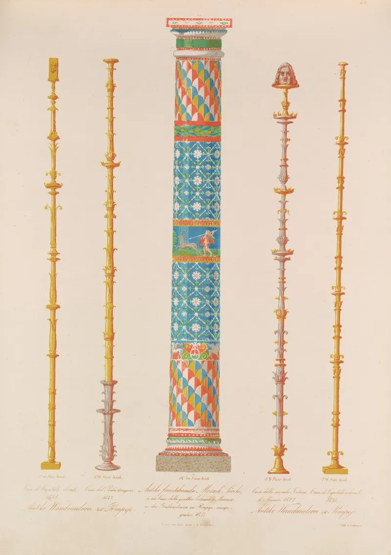 Ornamente Aller Klassischen Kunst Epochen Nach Den Originalien In Ihren Eigenthu%cc%88mlichen Farben Pl 060 Wall Art by Wilhelm Zahn - High-Resolution Digital Print