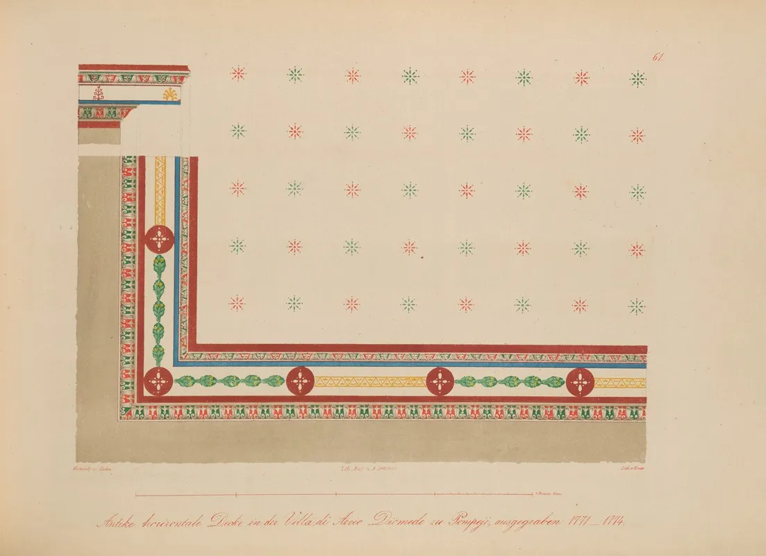 Ornamente Aller Klassischen Kunst Epochen Nach Den Originalien In Ihren Eigenthu%cc%88mlichen Farben Pl 061 Wall Art by Wilhelm Zahn - High-Resolution Digital Print
