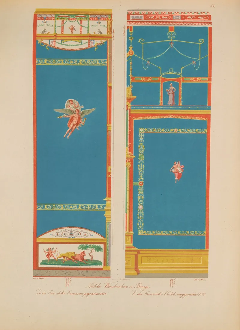 Ornamente Aller Klassischen Kunst Epochen Nach Den Originalien In Ihren Eigenthu%cc%88mlichen Farben Pl 063 Wall Art by Wilhelm Zahn - High-Resolution Digital Print