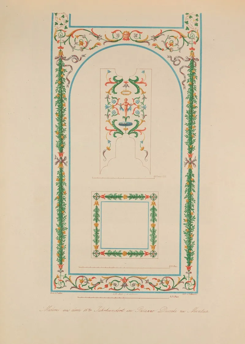 Ornamente Aller Klassischen Kunst Epochen Nach Den Originalien In Ihren Eigenthu%cc%88mlichen Farben Pl 065 Wall Art by Wilhelm Zahn - High-Resolution Digital Print