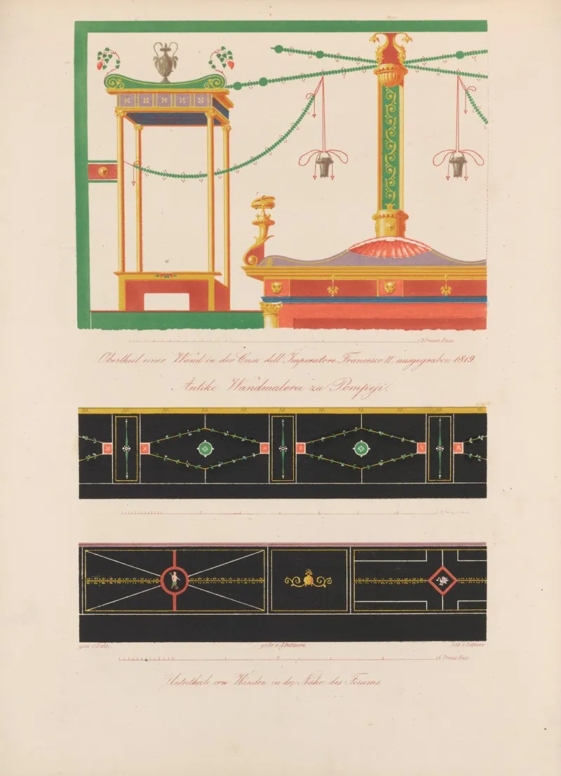 Ornamente Aller Klassischen Kunst Epochen Nach Den Originalien In Ihren Eigenthu%cc%88mlichen Farben Pl 066 Wall Art by Wilhelm Zahn - High-Resolution Digital Print