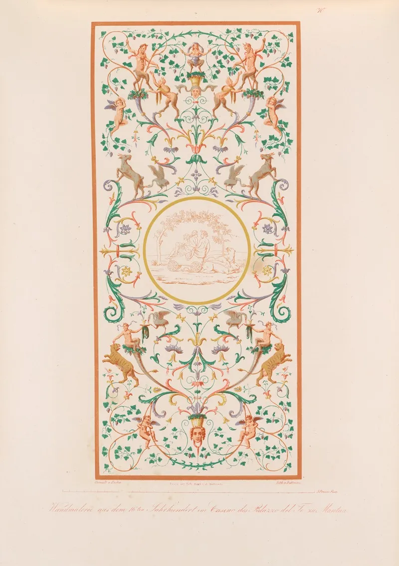 Ornamente Aller Klassischen Kunst Epochen Nach Den Originalien In Ihren Eigenthu%cc%88mlichen Farben Pl 070 Wall Art by Wilhelm Zahn - High-Resolution Digital Print