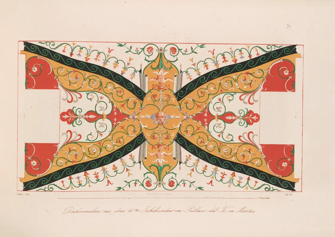 Ornamente Aller Klassischen Kunst Epochen Nach Den Originalien In Ihren Eigenthu%cc%88mlichen Farben Pl 074 Wall Art by Wilhelm Zahn - High-Resolution Digital Print