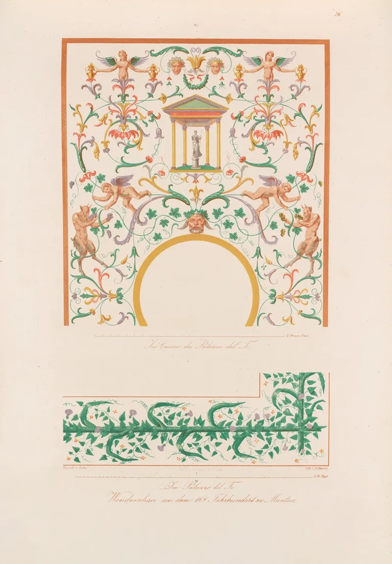Ornamente Aller Klassischen Kunst Epochen Nach Den Originalien In Ihren Eigenthu%cc%88mlichen Farben Pl 076 Wall Art by Wilhelm Zahn - High-Resolution Digital Print