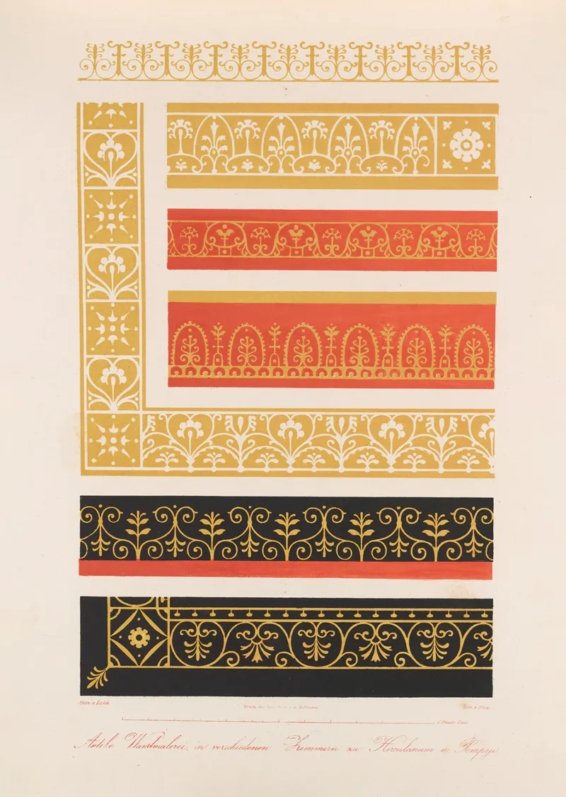 Ornamente Aller Klassischen Kunst Epochen Nach Den Originalien In Ihren Eigenthu%cc%88mlichen Farben Pl 080 Wall Art by Wilhelm Zahn - High-Resolution Digital Print