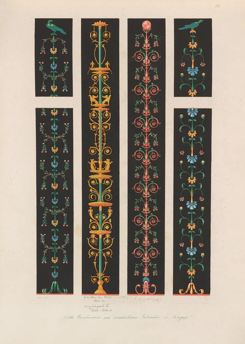 Ornamente Aller Klassischen Kunst Epochen Nach Den Originalien In Ihren Eigenthu%cc%88mlichen Farben Pl 082 Wall Art by Wilhelm Zahn - High-Resolution Digital Print